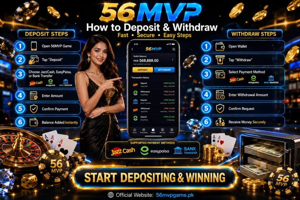 56mvp deposit & withdraw